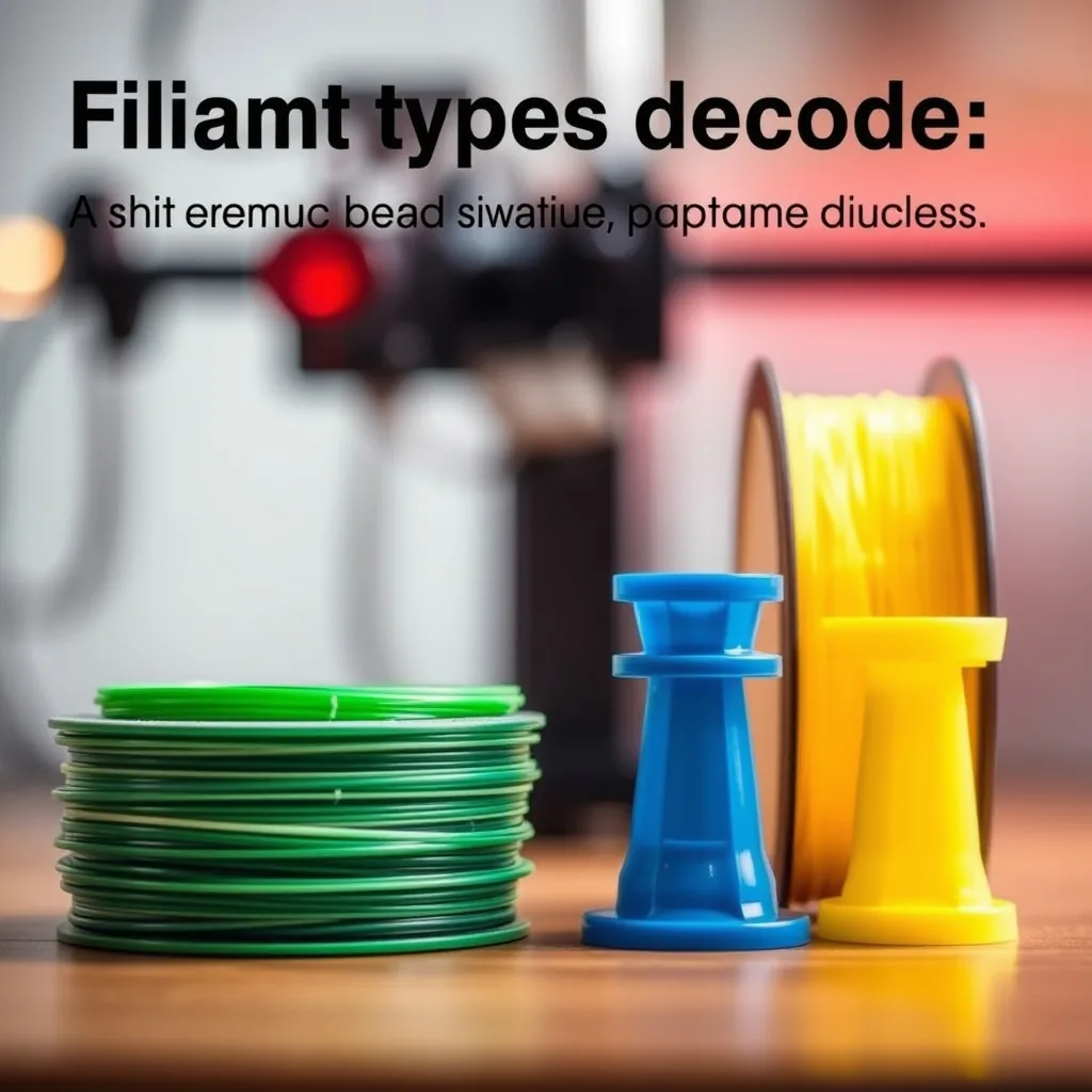 Filament types decoded: when to use PLA, PETG, ABS, ASA, TPU