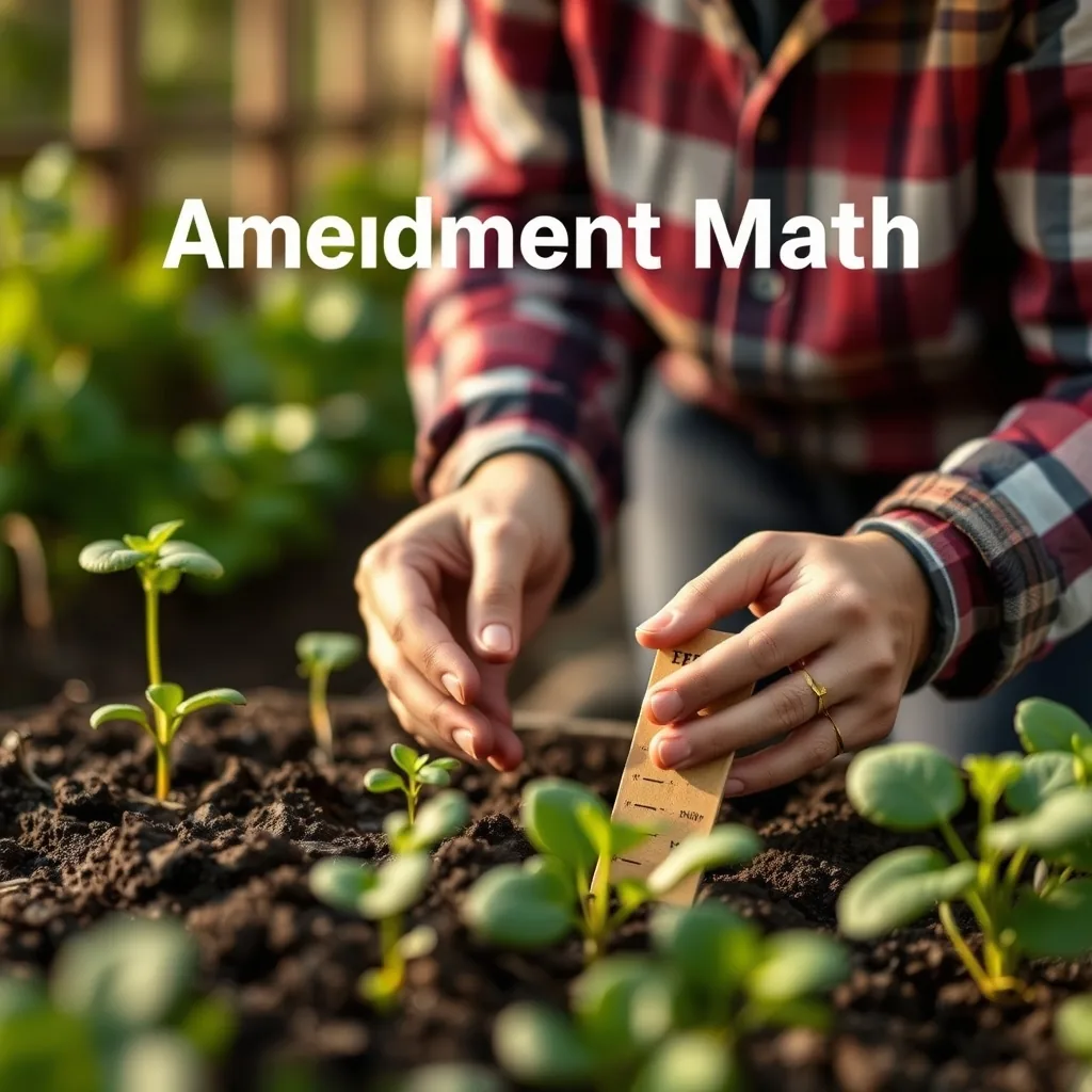 Soil test reading, amendment math.