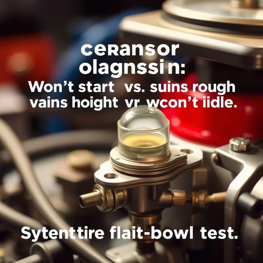Carburetor diagnosis: won't start vs runs rough vs won't idle, and the systematic float-bowl test