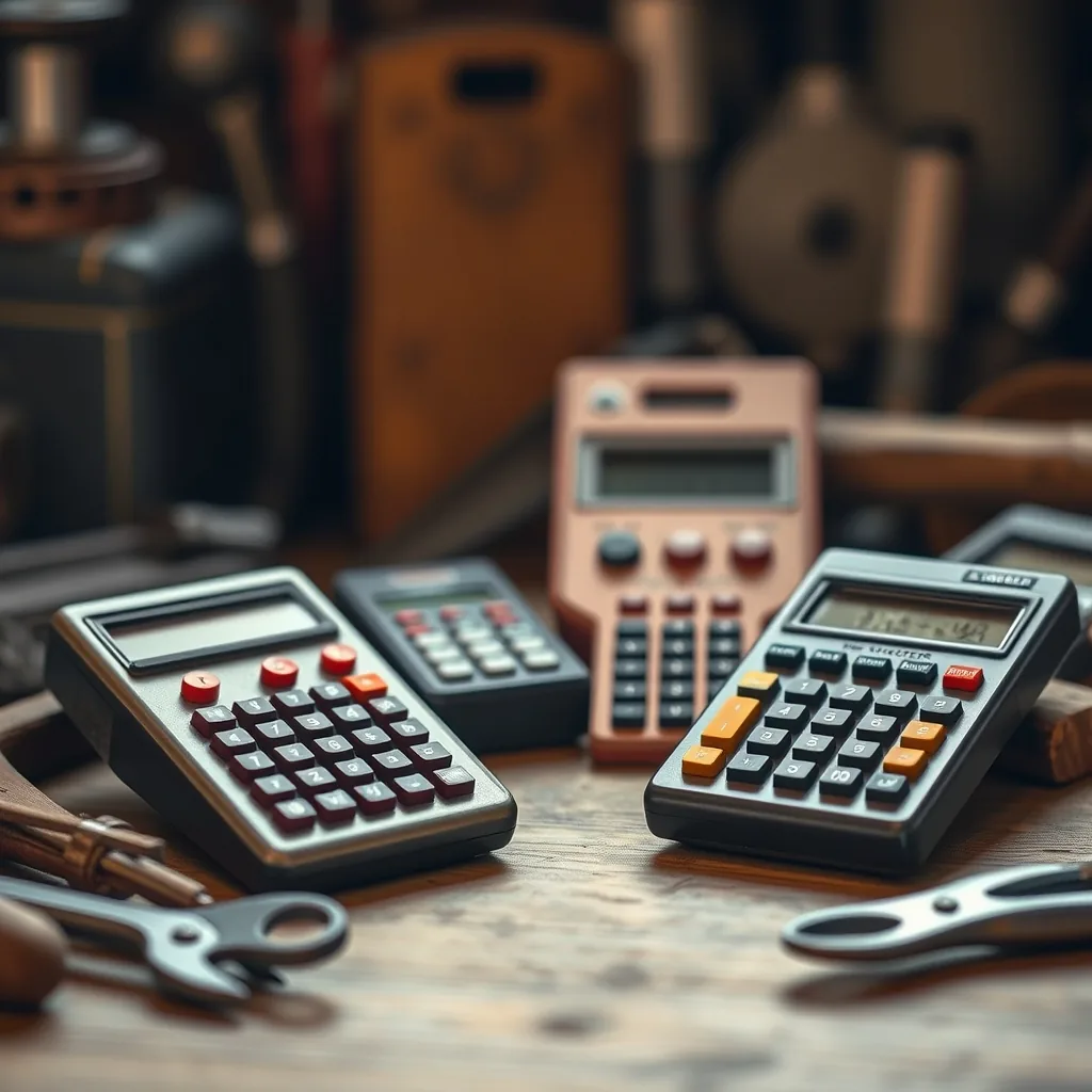 Vintage Hand Tools: calculators and real gear takes.